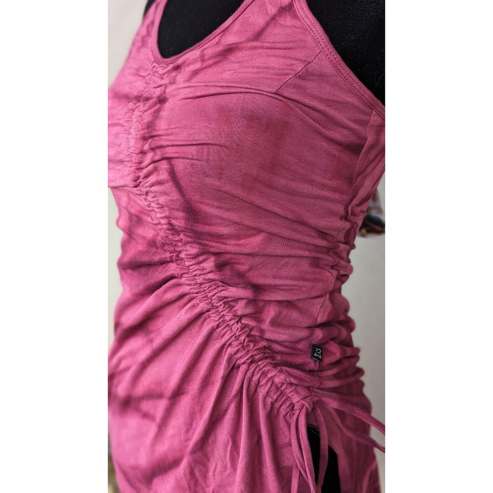 💜NWT Raspberry Buddhaful Asymmetrical Ruched Tank Top - Picture 13 of 16